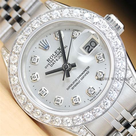 rolex lady datejust steel with diamonds|Rolex lady Datejust diamond bezel.